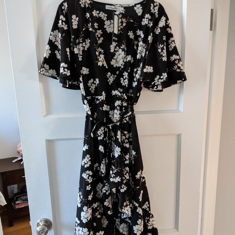 Nasty Gal Floral Wrap Dress